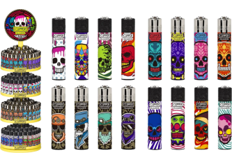 Carrousel 192 briquets CLIPPER large CP11 MARKED SKULL 3