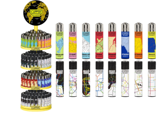 Carrousel 192 briquets CLIPPER large  WORLD MAPS