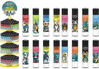 C.192 briquets CLIPPER large CP11 ANIMAL ROBOT