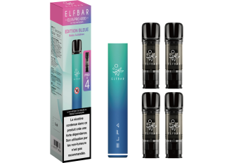 Lot 10 Kits + 4pods 10mg ELFA 4000 edition Bleue