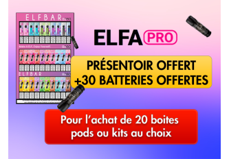 Offre ouverte sur la gamme ELFA PRO + présentoir offert